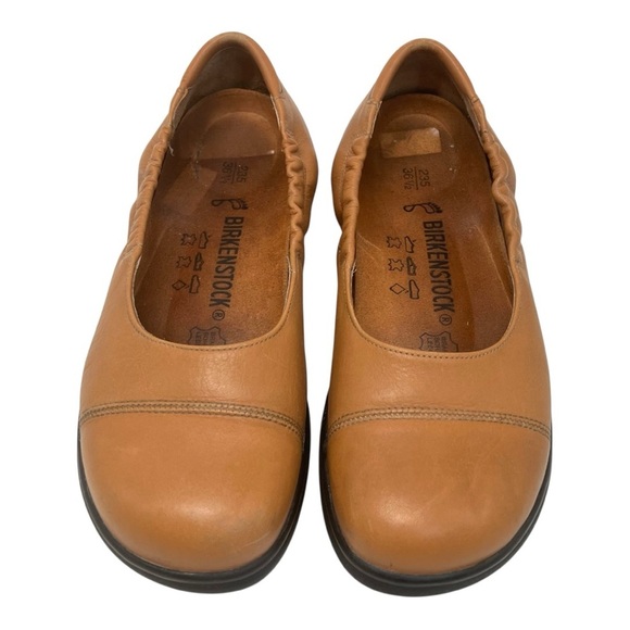 Birkenstock Footprints Brown Tan Leather Slip On Comfort Shoes Women’s 36.5 - Picture 4 of 14